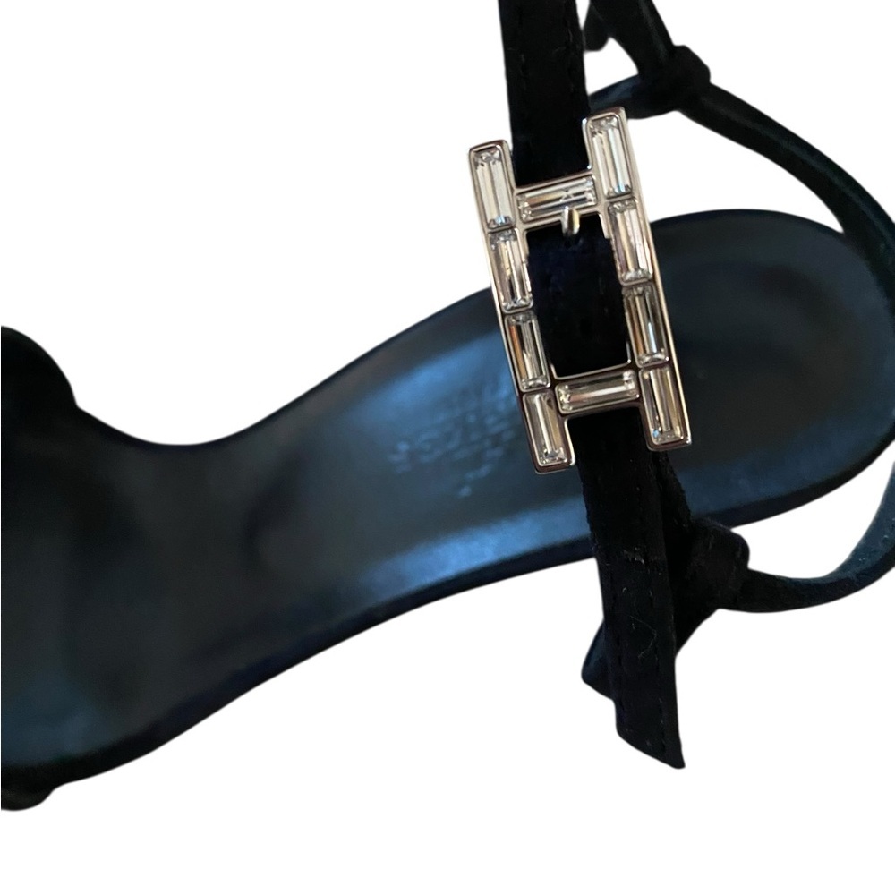 Elegant Black Strappy Heels - Picture 9 of 16